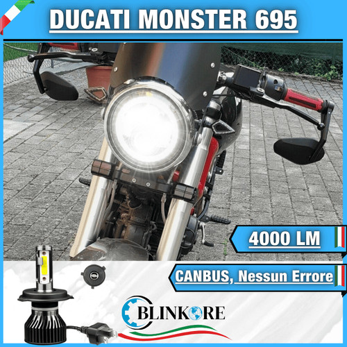 Lampada led 6000k bianco - h4,